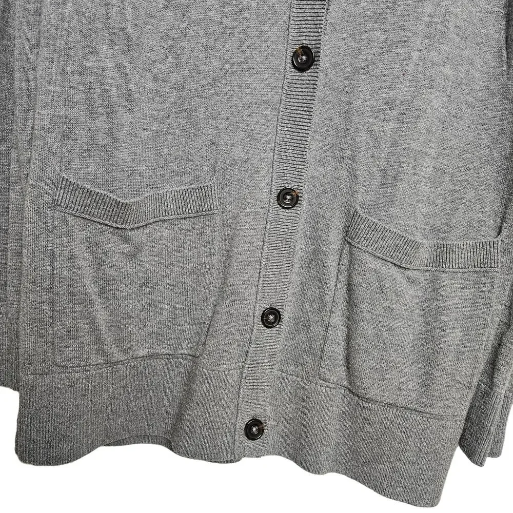 Abercrombie & Fitch Mens Gray Knit Cardigan Sz S Buttons Pockets Grandpa Preppy